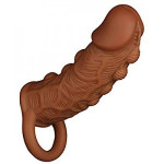 Choco Brown Male Reusable Penis Sleeve Condom for Men PES22 in Low Price
