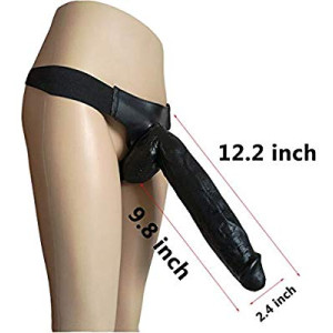 12" Detachable Strap-On Dildo – Long Realistic Belt Harness for Deep Vaginal & Anal Play